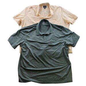 George Berkley Jensen Mens Shirt SIze 3XL Lot Of Two Classic Short Sleeve Casual